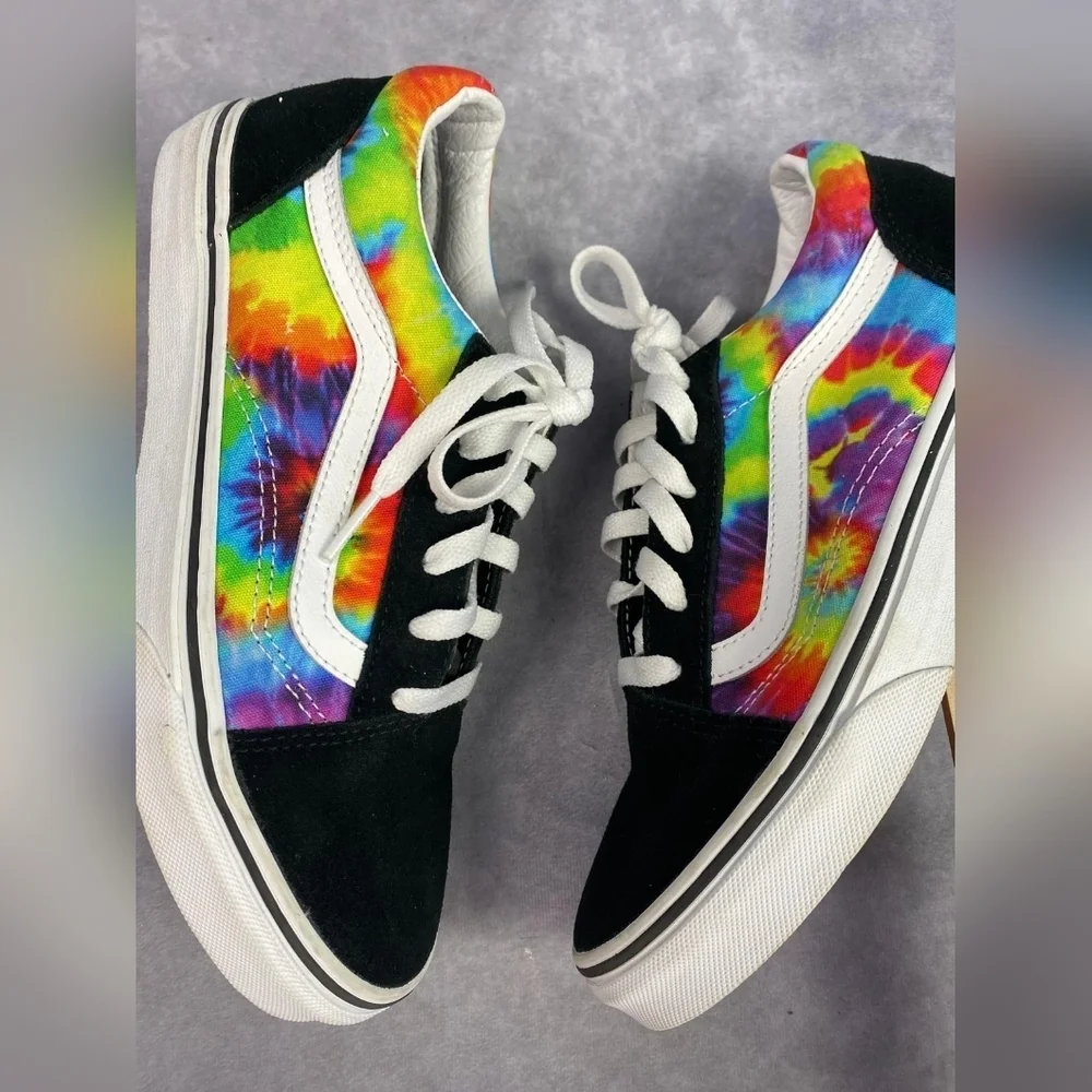 Vans Kids Old‎ Skool Rainbow Tie Dye Juniors Size 6